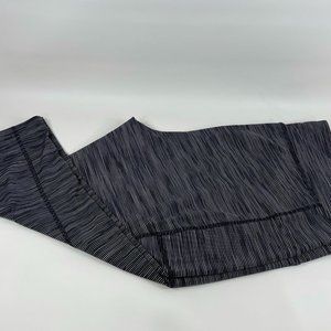 Tek Gear Blk & Wht Stripe Legging Capris Active Wear Size 2X/3X NWOT